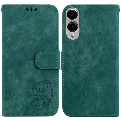 Little Tiger Embossed Leather Phone Case, For Samsung Galaxy S25 Edge 5G, For Samsung Galaxy S25 5G, For Samsung Galaxy S25+ 5G, For Samsung Galaxy S25 Ultra 5G