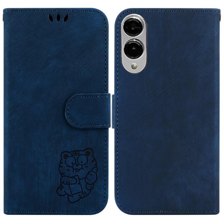 Little Tiger Embossed Leather Phone Case, For Samsung Galaxy S25 FE 5G, For Samsung Galaxy S25 Edge 5G, For Samsung Galaxy S25 5G, For Samsung Galaxy S25+ 5G