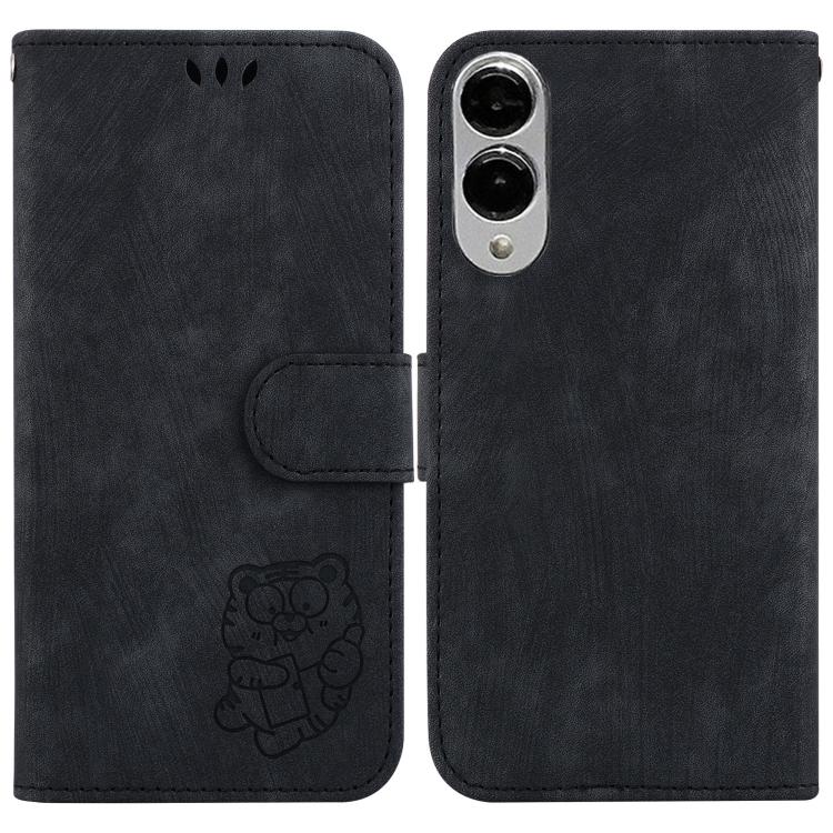 Little Tiger Embossed Leather Phone Case, For Samsung Galaxy S25 FE 5G, For Samsung Galaxy S25 Edge 5G, For Samsung Galaxy S25 5G, For Samsung Galaxy S25+ 5G