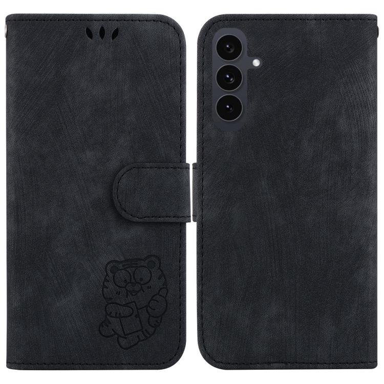 Little Tiger Embossed Leather Phone Case, For Samsung Galaxy S25 FE 5G, For Samsung Galaxy S25 Edge 5G, For Samsung Galaxy S25 5G, For Samsung Galaxy S25+ 5G