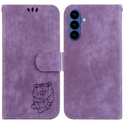 Little Tiger Embossed Leather Phone Case, For Samsung Galaxy S26+ 5G, For Samsung Galaxy S26 Edge 5G, For Samsung Galaxy S26 Ultra 5G, For Samsung Galaxy S26 5G