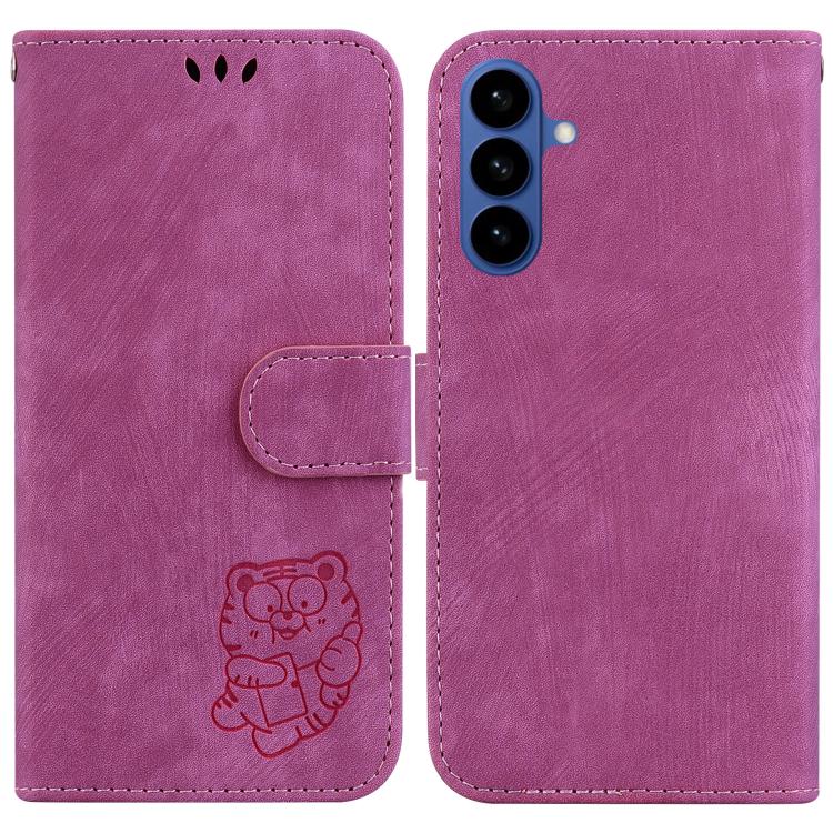 Little Tiger Embossed Leather Phone Case, For Samsung Galaxy S26+ 5G, For Samsung Galaxy S26 Edge 5G, For Samsung Galaxy S26 Ultra 5G, For Samsung Galaxy S26 5G