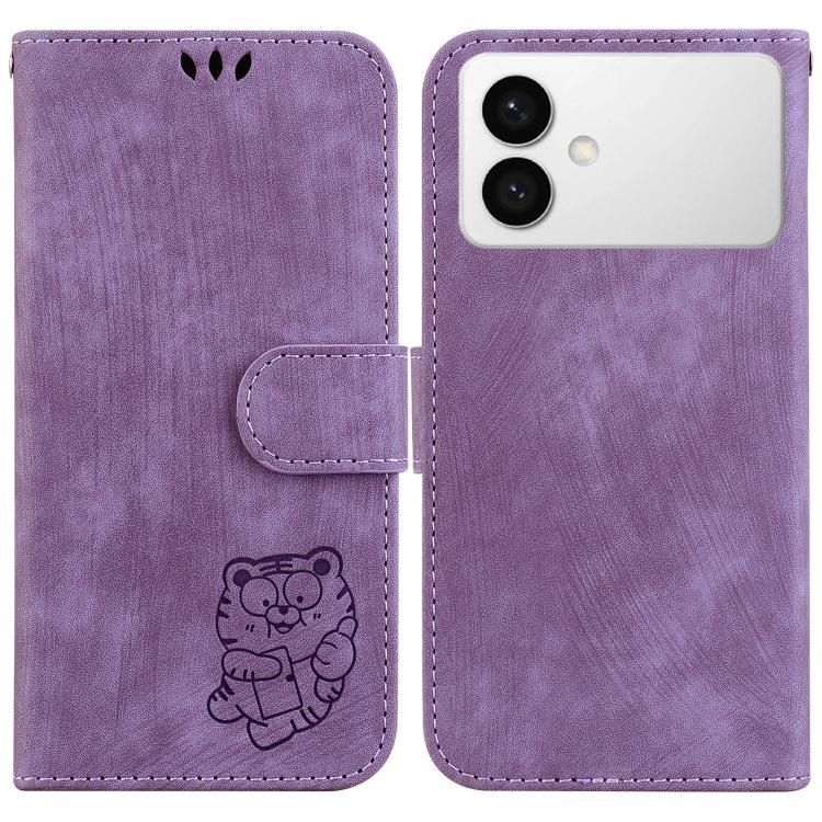 Little Tiger Embossed Leather Phone Case, For Samsung Galaxy S26+ 5G, For Samsung Galaxy S26 Edge 5G, For Samsung Galaxy S26 Ultra 5G, For Samsung Galaxy S26 5G