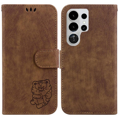 Little Tiger Embossed Leather Phone Case, For Samsung Galaxy S26+ 5G, For Samsung Galaxy S26 Edge 5G, For Samsung Galaxy S26 Ultra 5G, For Samsung Galaxy S26 5G