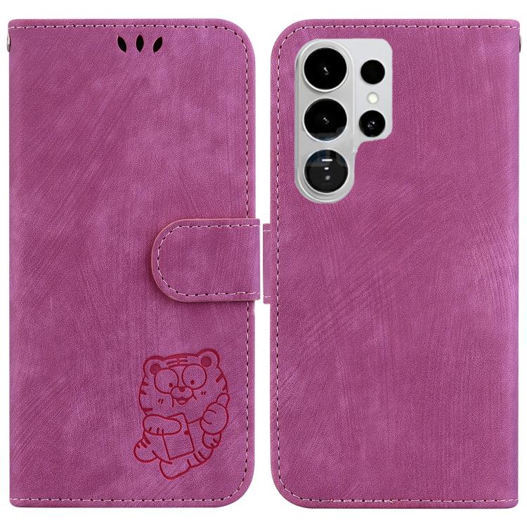 Little Tiger Embossed Leather Phone Case, For Samsung Galaxy S26+ 5G, For Samsung Galaxy S26 Edge 5G, For Samsung Galaxy S26 Ultra 5G, For Samsung Galaxy S26 5G