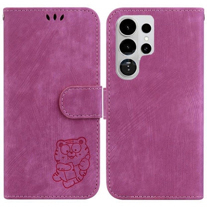 Little Tiger Embossed Leather Phone Case, For Samsung Galaxy S26+ 5G, For Samsung Galaxy S26 Edge 5G, For Samsung Galaxy S26 Ultra 5G, For Samsung Galaxy S26 5G