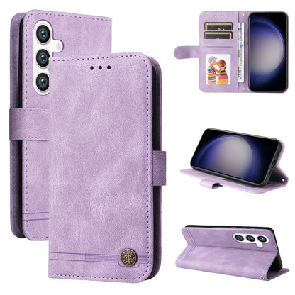 Skin Feel Life Tree Metal Button Leather Phone Case, For Samsung Galaxy S26 5G, For Samsung Galaxy S25 Edge 5G, For Samsung Galaxy S25 5G, For Samsung Galaxy S25+ 5G