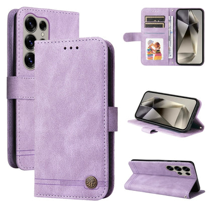 Skin Feel Life Tree Metal Button Leather Phone Case, For Samsung Galaxy S25 Ultra 5G, For Samsung Galaxy S24 FE 5G