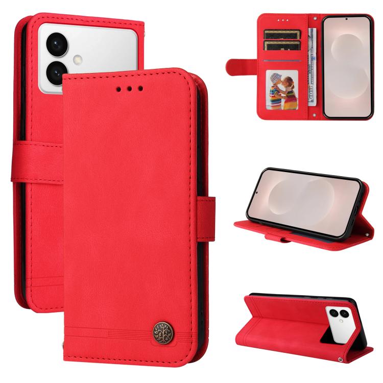 Skin Feel Life Tree Metal Button Leather Phone Case, For Samsung Galaxy S26+ 5G, For Samsung Galaxy S26 Edge 5G, For Samsung Galaxy S26 Ultra 5G, For Samsung Galaxy S26 5G