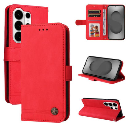 Skin Feel Life Tree Metal Button Leather Phone Case, For Samsung Galaxy S26+ 5G, For Samsung Galaxy S26 Edge 5G, For Samsung Galaxy S26 Ultra 5G, For Samsung Galaxy S26 5G
