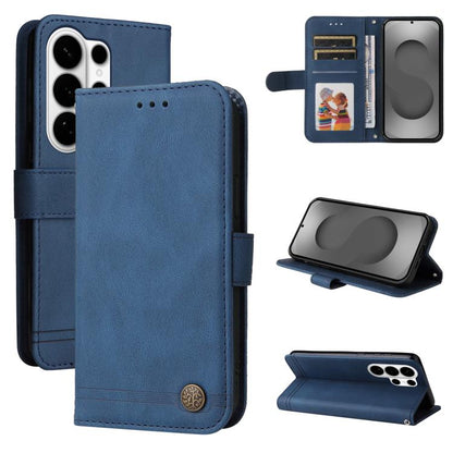 Skin Feel Life Tree Metal Button Leather Phone Case, For Samsung Galaxy S26+ 5G, For Samsung Galaxy S26 Edge 5G, For Samsung Galaxy S26 Ultra 5G, For Samsung Galaxy S26 5G