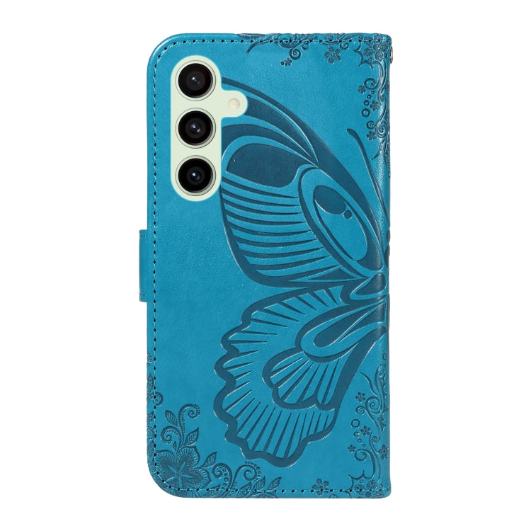 Swallowtail Butterfly Embossed Leather Phone Case, For Samsung Galaxy S24 FE 5G