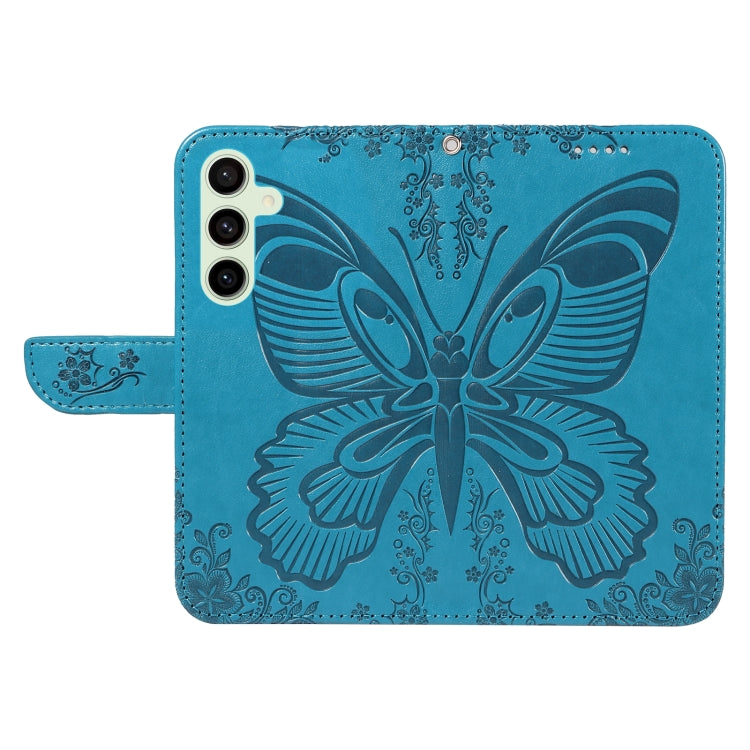 Swallowtail Butterfly Embossed Leather Phone Case, For Samsung Galaxy S24 FE 5G