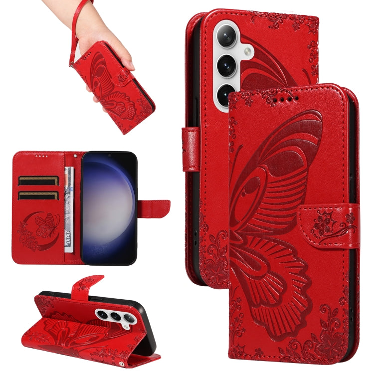 Swallowtail Butterfly Embossed Leather Phone Case, For Galaxy S26 5G, For Galaxy S25 FE 5G, For Galaxy S25 / S24 5G, For Galaxy S25+ / S24+ 5G