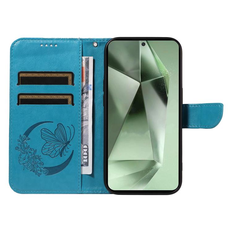 Swallowtail Butterfly Embossed Leather Phone Case, For Galaxy S26 FE 5G, For Galaxy S26+ 5G, For Galaxy S26 Edge 5G, For Galaxy S26 Ultra 5G