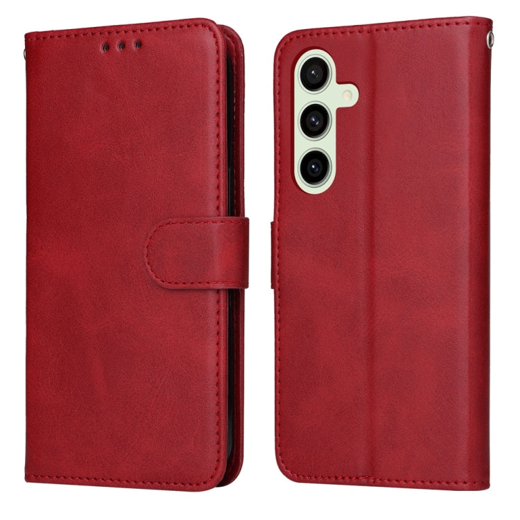 Classic Calf Texture Flip Leather Phone Case, For Samsung Galaxy S24 FE 5G