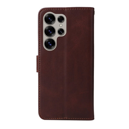 Classic Calf Texture Flip Leather Phone Case, For Galaxy S25 Ultra 5G, For Galaxy S24 FE 5G