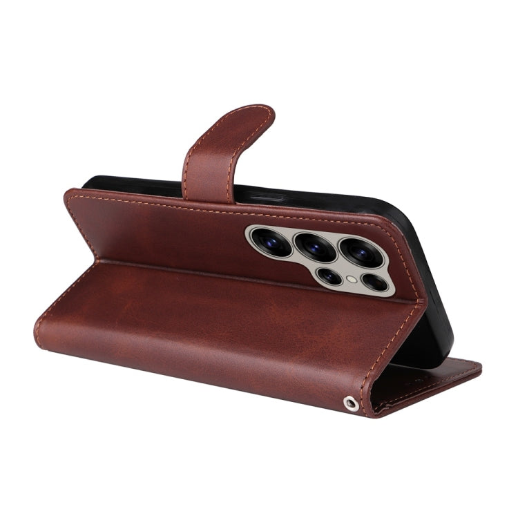 Classic Calf Texture Flip Leather Phone Case, For Galaxy S25 Ultra 5G, For Galaxy S24 FE 5G