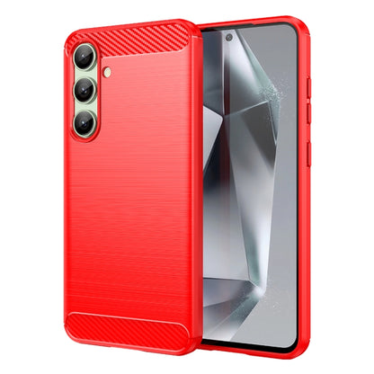 Carbon Fiber Brushed Texture TPU Phone Case, For Samsung Galaxy S25 Ultra 5G, For Samsung Galaxy S24 FE 5G