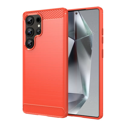 Carbon Fiber Brushed Texture TPU Phone Case, For Samsung Galaxy S26+ 5G, For Samsung Galaxy S26 Edge 5G, For Samsung Galaxy S26 Ultra 5G, For Samsung Galaxy S25 FE 5G, For Samsung Galaxy S25 Edge 5G, For Samsung Galaxy S25 5G, For Samsung Galaxy S25+ 5...