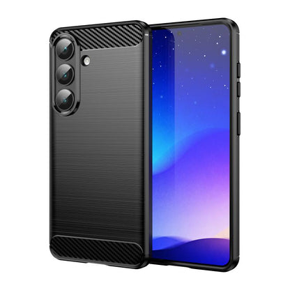 Carbon Fiber Brushed Texture TPU Phone Case, For Samsung Galaxy S26+ 5G, For Samsung Galaxy S26 Edge 5G, For Samsung Galaxy S26 Ultra 5G, For Samsung Galaxy S25 FE 5G, For Samsung Galaxy S25 Edge 5G, For Samsung Galaxy S25 5G, For Samsung Galaxy S25+ 5...
