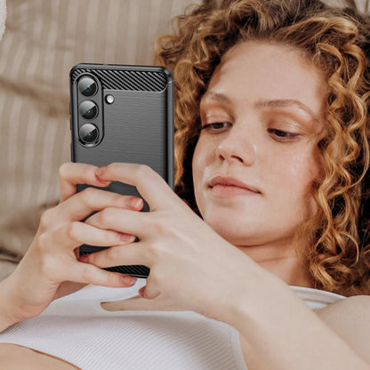 Carbon Fiber Brushed Texture TPU Phone Case, For Samsung Galaxy S26+ 5G, For Samsung Galaxy S26 Edge 5G, For Samsung Galaxy S26 Ultra 5G, For Samsung Galaxy S25 FE 5G, For Samsung Galaxy S25 Edge 5G, For Samsung Galaxy S25 5G, For Samsung Galaxy S25+ 5...