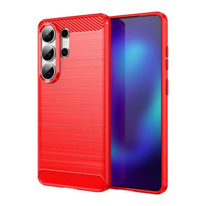 Carbon Fiber Brushed Texture TPU Phone Case, For Samsung Galaxy S26+ 5G, For Samsung Galaxy S26 Edge 5G, For Samsung Galaxy S26 Ultra 5G, For Samsung Galaxy S25 FE 5G, For Samsung Galaxy S25 Edge 5G, For Samsung Galaxy S25 5G, For Samsung Galaxy S25+ 5...