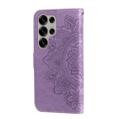 Seven-petal Flowers Embossing Leather Phone Case, For Galaxy S25 Ultra 5G, For Galaxy S24 FE 5G