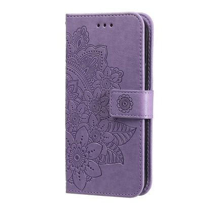 Seven-petal Flowers Embossing Leather Phone Case, For Samsung Galaxy S25 Edge 5G, For Samsung Galaxy S25 5G, For Samsung Galaxy S25+ 5G, For Samsung Galaxy S25 Ultra 5G