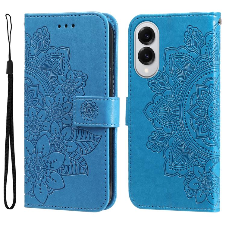 Seven-petal Flowers Embossing Leather Phone Case, For Samsung Galaxy S25 Edge 5G, For Samsung Galaxy S25 5G, For Samsung Galaxy S25+ 5G, For Samsung Galaxy S25 Ultra 5G