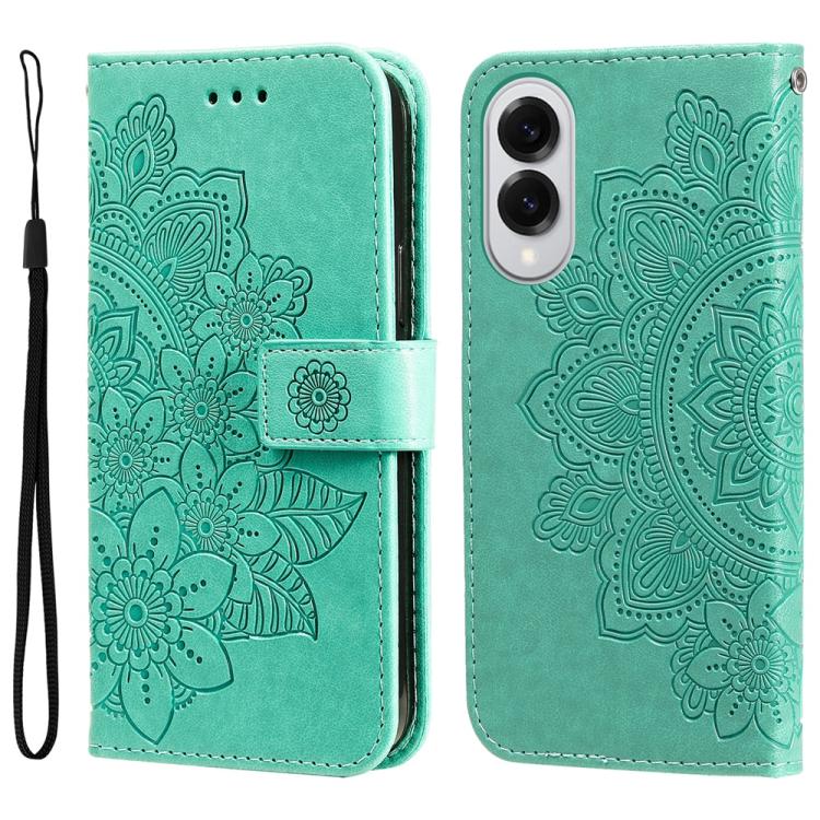 Seven-petal Flowers Embossing Leather Phone Case, For Samsung Galaxy S25 Edge 5G, For Samsung Galaxy S25 5G, For Samsung Galaxy S25+ 5G, For Samsung Galaxy S25 Ultra 5G