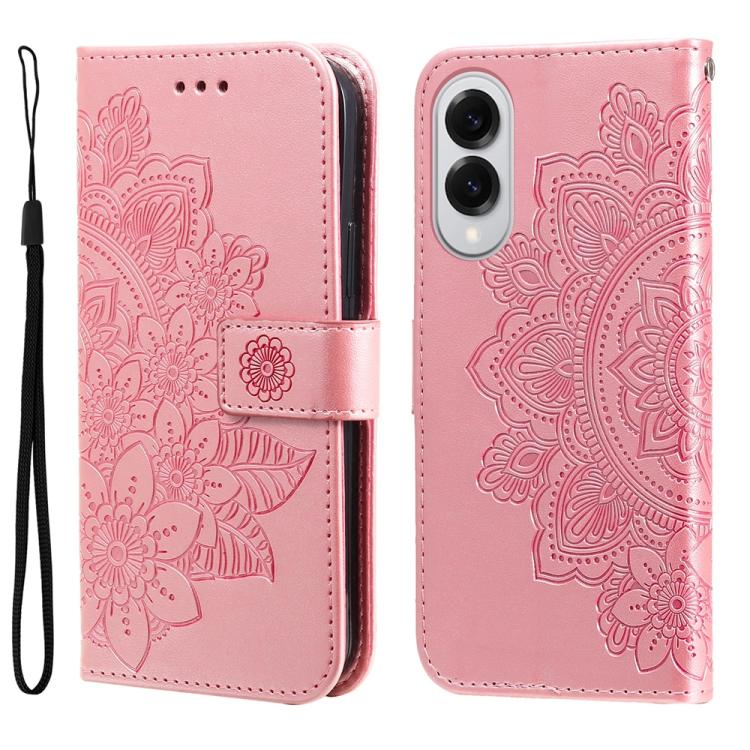 Seven-petal Flowers Embossing Leather Phone Case, For Galaxy S26 5G, For Galaxy S25 Edge 5G, For Galaxy S25 5G, For Galaxy S25+ 5G