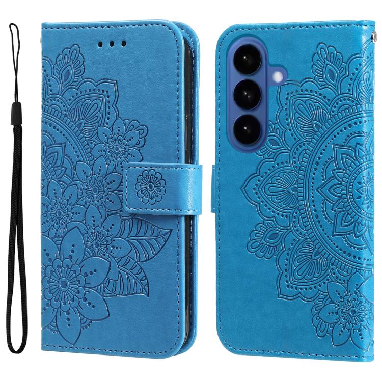 Seven-petal Flowers Embossing Leather Phone Case, For Samsung Galaxy S26+ 5G, For Samsung Galaxy S26 Edge 5G, For Samsung Galaxy S26 Ultra 5G, For Samsung Galaxy S26 5G