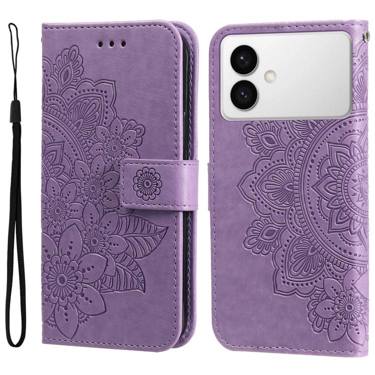 Seven-petal Flowers Embossing Leather Phone Case, For Samsung Galaxy S26+ 5G, For Samsung Galaxy S26 Edge 5G, For Samsung Galaxy S26 Ultra 5G, For Samsung Galaxy S26 5G