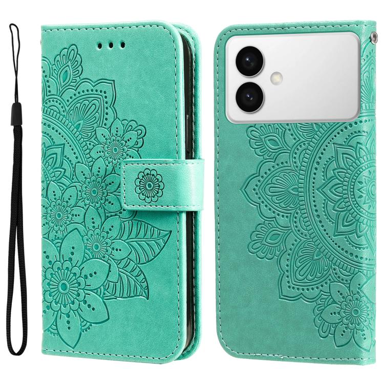 Seven-petal Flowers Embossing Leather Phone Case, For Samsung Galaxy S26+ 5G, For Samsung Galaxy S26 Edge 5G, For Samsung Galaxy S26 Ultra 5G, For Samsung Galaxy S26 5G