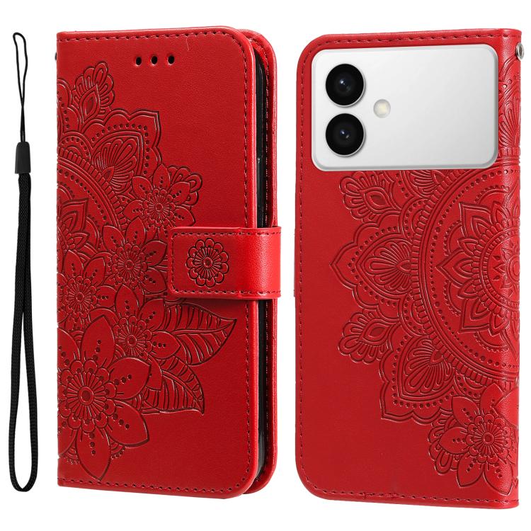 Seven-petal Flowers Embossing Leather Phone Case, For Samsung Galaxy S26+ 5G, For Samsung Galaxy S26 Edge 5G, For Samsung Galaxy S26 Ultra 5G, For Samsung Galaxy S26 5G