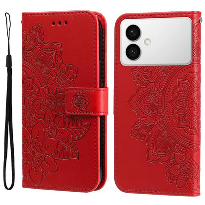 Seven-petal Flowers Embossing Leather Phone Case, For Samsung Galaxy S26+ 5G, For Samsung Galaxy S26 Edge 5G, For Samsung Galaxy S26 Ultra 5G, For Samsung Galaxy S26 5G