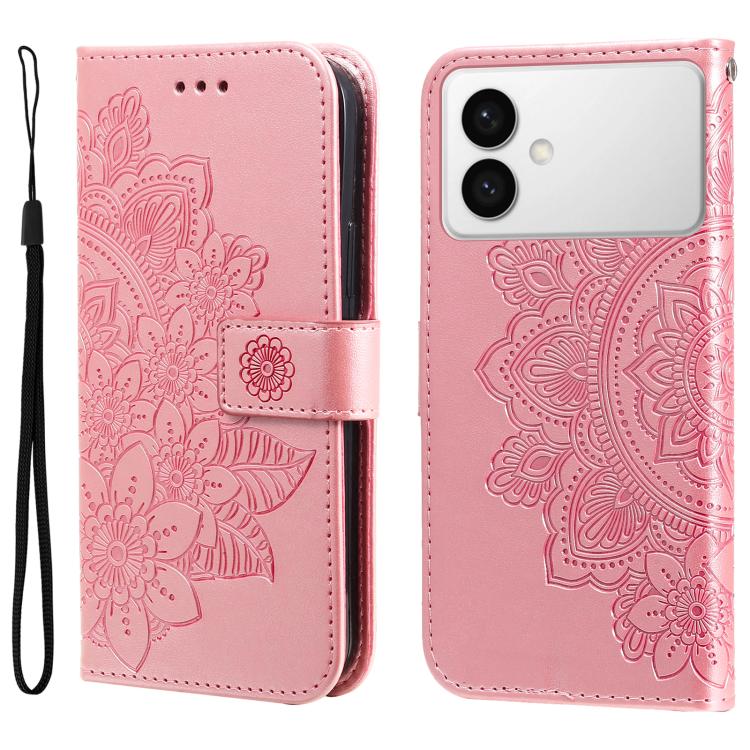 Seven-petal Flowers Embossing Leather Phone Case, For Samsung Galaxy S26+ 5G, For Samsung Galaxy S26 Edge 5G, For Samsung Galaxy S26 Ultra 5G, For Samsung Galaxy S26 5G