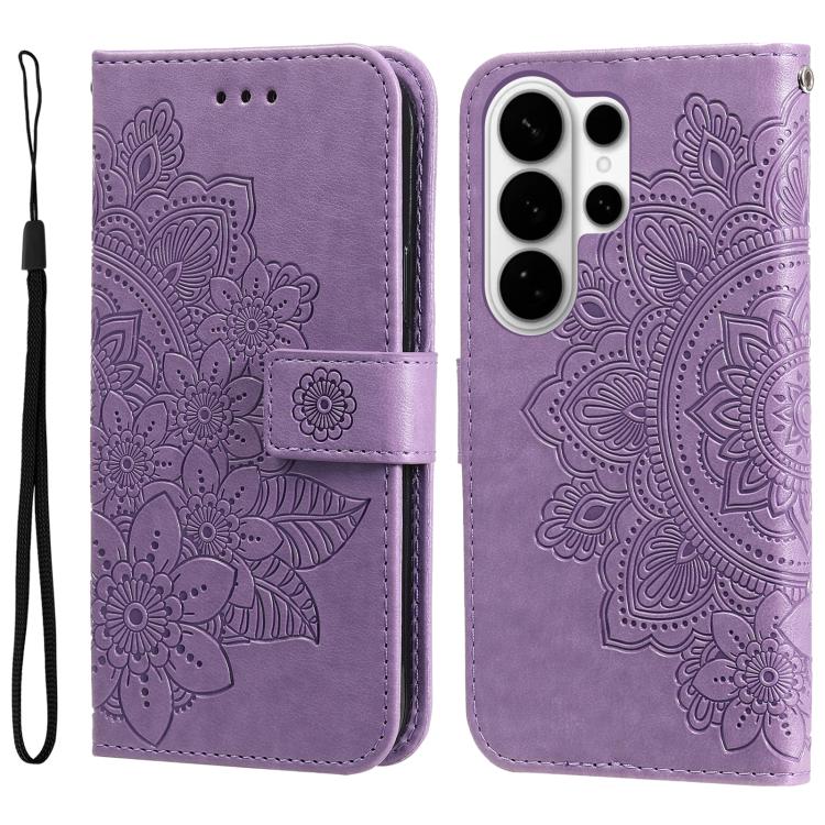 Seven-petal Flowers Embossing Leather Phone Case, For Samsung Galaxy S26+ 5G, For Samsung Galaxy S26 Edge 5G, For Samsung Galaxy S26 Ultra 5G, For Samsung Galaxy S26 5G