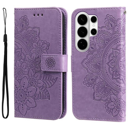 Seven-petal Flowers Embossing Leather Phone Case, For Samsung Galaxy S26+ 5G, For Samsung Galaxy S26 Edge 5G, For Samsung Galaxy S26 Ultra 5G, For Samsung Galaxy S26 5G
