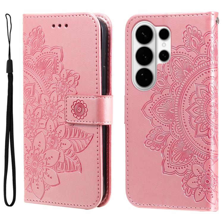 Seven-petal Flowers Embossing Leather Phone Case, For Samsung Galaxy S26+ 5G, For Samsung Galaxy S26 Edge 5G, For Samsung Galaxy S26 Ultra 5G, For Samsung Galaxy S26 5G