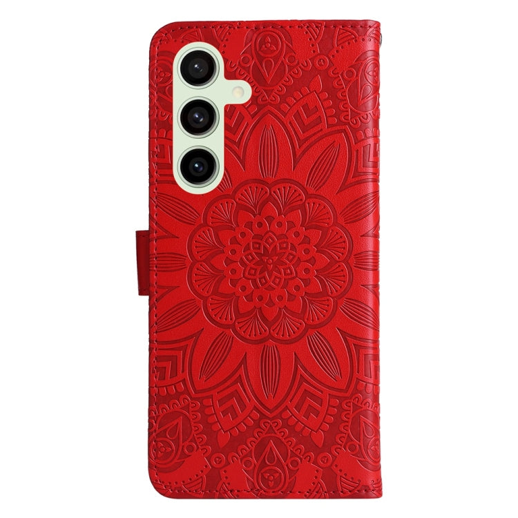 Embossed Sunflower Leather Phone Case, For Samsung Galaxy S24 FE 5G