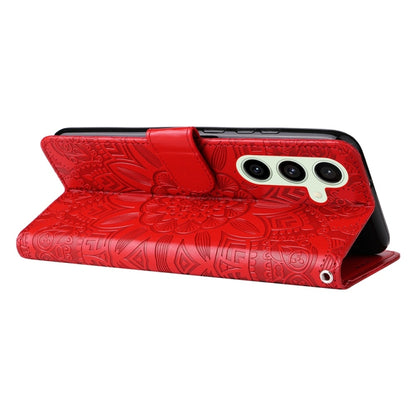 Embossed Sunflower Leather Phone Case, For Samsung Galaxy S24 FE 5G