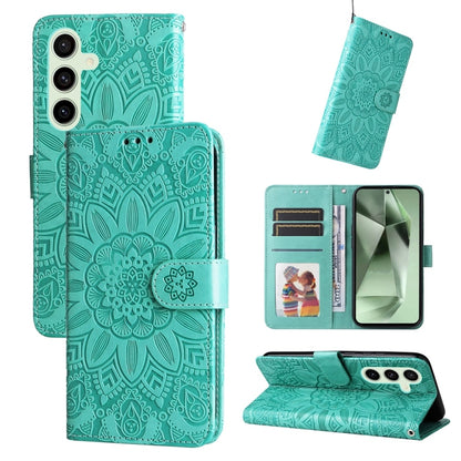 Embossed Sunflower Leather Phone Case, For Samsung Galaxy S24 FE 5G