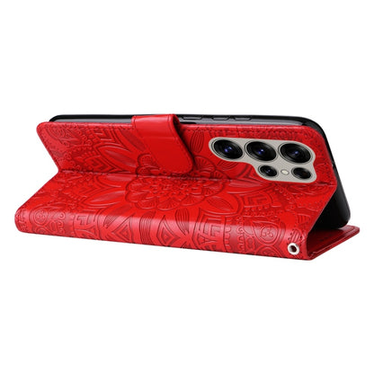 Embossed Sunflower Leather Phone Case, For Galaxy S25 Ultra 5G, For Galaxy S24 FE 5G
