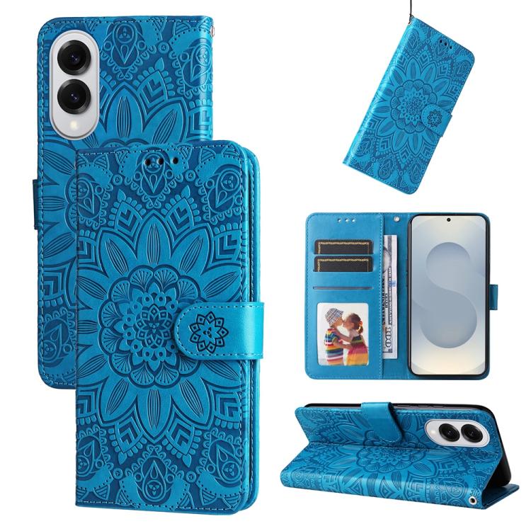 Embossed Sunflower Leather Phone Case, For Samsung Galaxy S25 Edge 5G, For Samsung Galaxy S25 5G, For Samsung Galaxy S25+ 5G, For Samsung Galaxy S25 Ultra 5G
