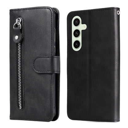 Fashion Calf Texture Zipper Leather Phone Case, For Galaxy S25 Ultra 5G, For Galaxy S24 FE 5G
