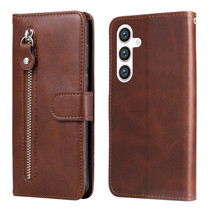 Fashion Calf Texture Zipper Leather Phone Case, For Samsung Galaxy S25 Edge 5G, For Samsung Galaxy S25 5G, For Samsung Galaxy S25+ 5G, For Samsung Galaxy S25 Ultra 5G