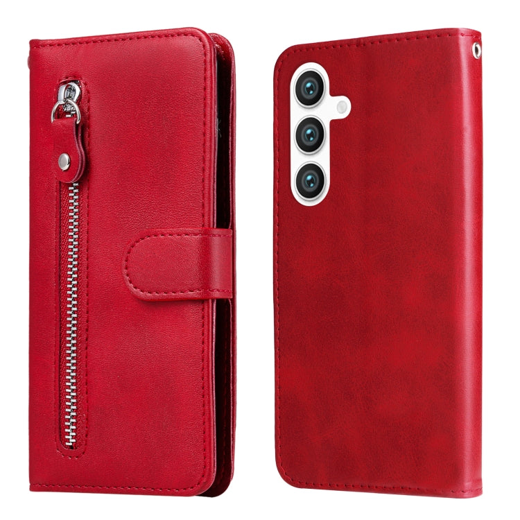 Fashion Calf Texture Zipper Leather Phone Case, For Samsung Galaxy S25 Edge 5G, For Samsung Galaxy S25 5G, For Samsung Galaxy S25+ 5G, For Samsung Galaxy S25 Ultra 5G