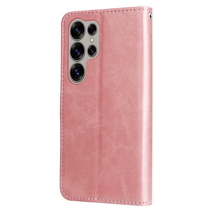 Fashion Calf Texture Zipper Leather Phone Case, For Galaxy S25 Ultra 5G, For Galaxy S24 FE 5G